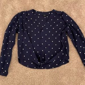Navy and white long sleeve